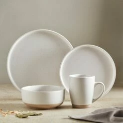 Barbary & Oak Avena 16 Piece Dinnerware Set White 13 Barbary & Oak Avena 16 Piece Dinnerware Set White -HARTS OF STUR Sales BO867007WHT Barbary And Oak Avena 16 Piece Dinnerware Set White 5