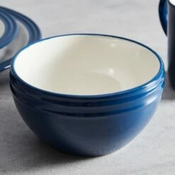 Barbary & Oak Foundry 16 Piece Dinnerware Blue -HARTS OF STUR Sales BO867011BLU Barbary And Oak Foundry 16 Piece Dinnerware Blue 4