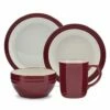 Barbary & Oak Foundry 16 Piece Dinnerware Red -HARTS OF STUR Sales BO867011RED Barbary And Oak Foundry 16 Piece Dinnerware Red