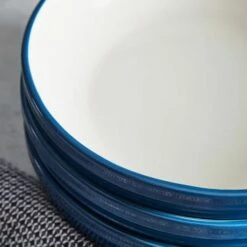 Barbary & Oak Foundry Pasta Bowls, Set Of 4 Blue -HARTS OF STUR Sales BO867012BLU Barbary And Oak Foundry Pasta Bowls Set of 4 Blue 3