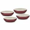 Barbary & Oak Foundry Pasta Bowls, Set Of 4 Red -HARTS OF STUR Sales BO867012RED Barbary And Oak Foundry Pasta Bowls Set of 4 Red