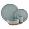 Barbary & Oak Verona 16 Piece Dinnerware Set Slate -HARTS OF STUR Sales BO867014SLT Barbary And Oak Verona 16 Piece Dinnerware Set Slate