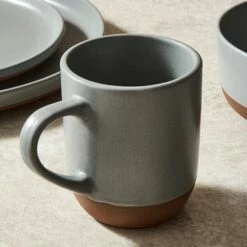 Barbary & Oak Verona 16 Piece Dinnerware Set Slate -HARTS OF STUR Sales BO867014SLT Barbary And Oak Verona 16 Piece Dinnerware Set Slate 3