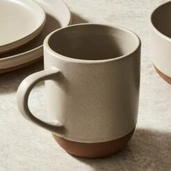 Barbary & Oak Verona 16 Piece Dinnerware Set Stone -HARTS OF STUR Sales BO867014STN Barbary And Oak Verona 16 Piece Dinnerware Set Stone 3