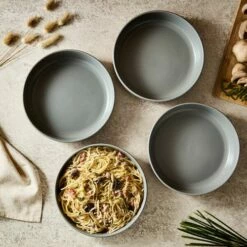 Barbary & Oak Verona Pasta Bowls Set Of 4 Slate -HARTS OF STUR Sales BO867015SLT Barbary And Oak Verona Pasta Bowls Set of 4 Slate 4