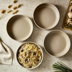 Barbary & Oak Verona Pasta Bowls Set Of 4 Stone -HARTS OF STUR Sales BO867015STN Barbary And Oak Verona Pasta Bowls Set of 4 Stone 4