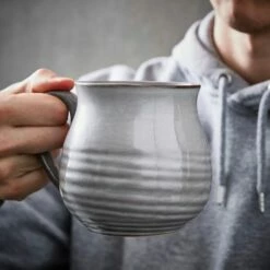 Barbary & Oak Abyss Round Mug, Set Of 4 - Reactive Glaze -HARTS OF STUR Sales BO874014 Barbary Oak Abyss Round Mug Set 3