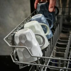 Barbary & Oak Fossil Embossed Mug, Set Of 4 - Coloured Gift Box -HARTS OF STUR Sales BO874016 Barbary Oak Fossil Embossed Mug Set 4