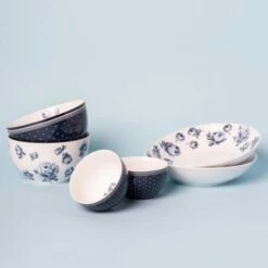 Katie Alice Vintage Indigo Floral Cereal Bowl -HARTS OF STUR Sales CBW002FL Katie Alice Vintage Indigo Floral Cereal Bowl 4