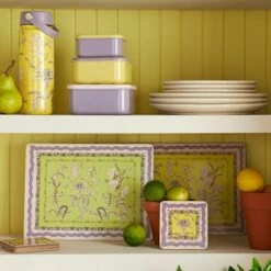 Cath Kidston Wisteria Set Of 4 Cork Back Rectangular Placemats -HARTS OF STUR Sales CKADCBRMAT4 Cath Kidston Wisteria Cork Back Rectangular Placemat 4 Pack 2