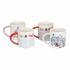 Cath Kidston London Set Of 4 Stacking Mugs -HARTS OF STUR Sales CKLNSTACKMUG4 Cath Kidston London 4 Pack Stacking Mugs 3