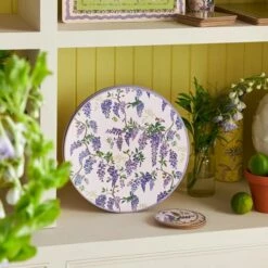 Cath Kidston Wisteria Set Of 4 Cork Backed Round Placemats -HARTS OF STUR Sales CKWSCBRMAT4 Cath Kidston Wisteria Cork Backed Round Placemat 4 Pack 1