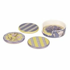 Cath Kidston Wisteria Ceramic Coasters In Holder -HARTS OF STUR Sales CKWSCERCOAST Cath Kidston Wisteria Ceramic Coasters In Holder 1