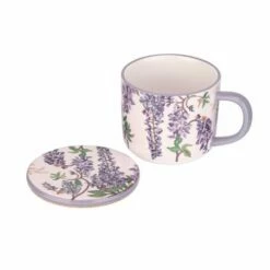 Cath Kidston Wisteria Ceramic Mug & Coaster Set -HARTS OF STUR Sales CKWSMUGCST Cath Kidston Wisteria Ceramic Mug And Coaster Set 2