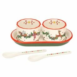 Cath Kidston Christmas Condiment Dish Set -HARTS OF STUR Sales CKXAGCONPOT2 Cath Kidston Christmas Condiment Dish Set 2
