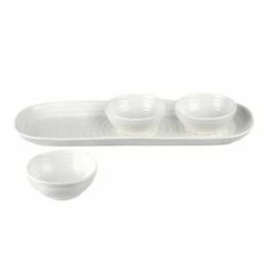 Sophie Conran 3 Dip Bowls & Tray White