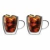 Bialetti Capri Double Walled Glass Mugs 350ml Set Of 2 -HARTS OF STUR Sales DBW008 Capri Double Walled Glass Mugs 350ml Set of 2