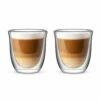Bialetti Firenze Double Walled Flat White Glasses 200ml Set Of 2 -HARTS OF STUR Sales DBW012 Firenze Double Walled Flat White Glasses 200ml Set of 2