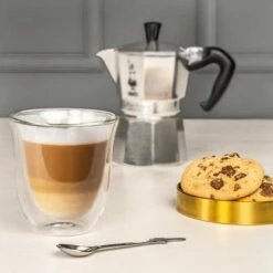 Bialetti Firenze Double Walled Flat White Glasses 200ml Set Of 2 8 Bialetti Firenze Double Walled Flat White Glasses 200ml Set Of 2 -HARTS OF STUR Sales DBW012 Firenze Double Walled Flat White Glasses 200ml Set of 2 2