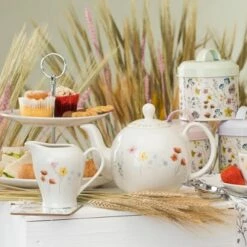 English Tableware Company Pressed Flowers 6 Cup Teapot -HARTS OF STUR Sales DD4811A01 English Tableware Company Pressed Flowers 6 Cup Tea Pot 5