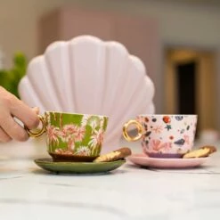 Eleanor Bowmer Cup And Saucer Shell -HARTS OF STUR Sales EBCUPSAUSHEL Eleanor Bowmer Cup And Saucer Shell 2