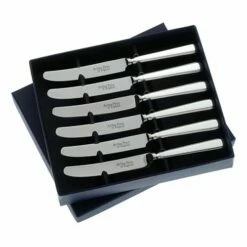 Arthur Price Of England Sovereign Silver Set Of Six Tea Knives Grecian