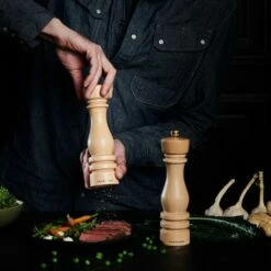 Cole & Mason London 22cm Natural Beech Salt Mill -HARTS OF STUR Sales H233009 Cole Mason London 22cm Natutral Beech Salt Mill 2