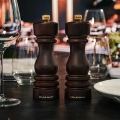 Cole & Mason London 18cm Chocolate Wood Salt Mill -HARTS OF STUR Sales H233078 Cole Mason London 18cm Chocolate Wood Salt Mill 1