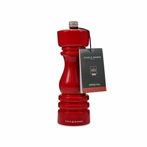 Cole & Mason London 18cm Red Gloss Pepper Mill 4 Cole & Mason London 18cm Red Gloss Pepper Mill - Image 2