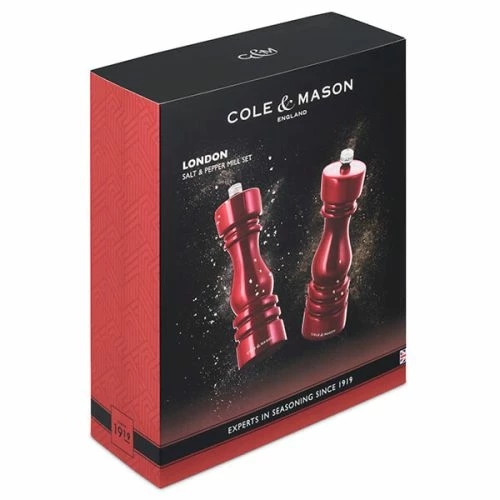Cole & Mason London 18cm Red Gloss Gift Set 4 Cole & Mason London 18cm Red Gloss Gift Set - Image 2