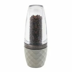 Cole & Mason Precision+ Stemless City Concrete Clear Pepper Mill With Gunmetal Band