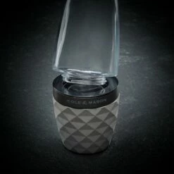 Cole & Mason Precision+ Stemless City Concrete Clear Salt & Pepper Mill Gift Set With Gunmetal Band -HARTS OF STUR Sales H321806 Cole And Mason Stemless City Concrete Clear Gun Metal Gift Set 2