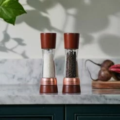 Cole & Mason Derwent Chestnut Rose Gold 190mm Salt Mill -HARTS OF STUR Sales H332295 Cole And Mason Derwent Chestnut Rose Gold Salt Mill 3
