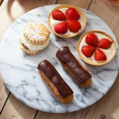 Judge Marble Lazy Susan 30cm/12" -HARTS OF STUR Sales H351 Judge Marble White 30cm 12 Inch Lazy Susan 2