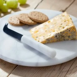Judge White Marble Cheese Board & Knife 26cm/10" -HARTS OF STUR Sales H373 Judge Marble White 26cm 10 Inch Cheese Board And Knife 2