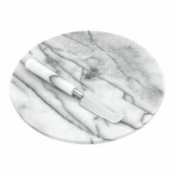 Judge White Marble Cheese Board & Knife 26cm/10"