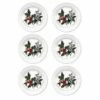 Portmeirion The Holly & The Ivy Set Of 6 Side Plates -HARTS OF STUR Sales HV05095X6 The Holly And The Ivy by Portmeirion Plate 6 Inch Set of 6
