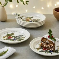 Portmeirion The Holly & The Ivy Set Of 6 Side Plates -HARTS OF STUR Sales HV05095X6 The Holly And The Ivy by Portmeirion Plate 6 Inch Set of 6 2