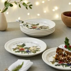 Portmeirion The Holly & The Ivy Set Of 6 Side Plates -HARTS OF STUR Sales HV05095X6 The Holly And The Ivy by Portmeirion Plate 6 Inch Set of 6 3