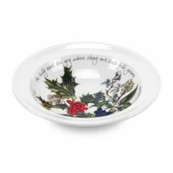 Portmeirion The Holly & The Ivy Set Of 6 Cereal Bowls -HARTS OF STUR Sales HV05205X6 The Holly And The Ivy by Portmeirion Oatmeal Set of 6 1