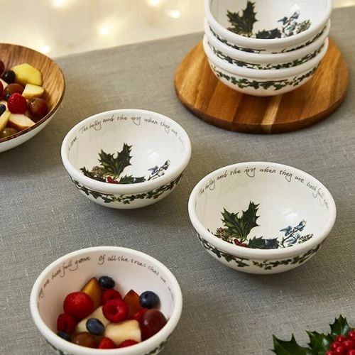 Portmeirion The Holly & The Ivy Set Of 6 Small Fruit Bowls 5 Portmeirion The Holly & The Ivy Set Of 6 Small Fruit Bowls - Image 3
