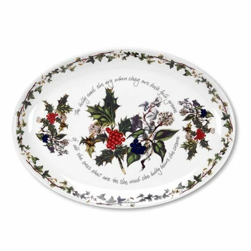 Portmeirion The Holly & The Ivy Oval Platter 3 Portmeirion The Holly & The Ivy Oval Platter