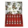 Portmeirion The Holly & The Ivy Set Of 6 Pastry Forks -HARTS OF STUR Sales HV1102 The Holly And The Ivy by Portmeirion Pastry Forks Set of 6
