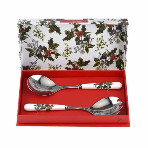 Portmeirion The Holly & The Ivy Salad Servers 4 Portmeirion The Holly & The Ivy Salad Servers - Image 2