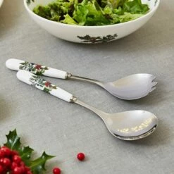 Portmeirion The Holly & The Ivy Salad Servers 11 Portmeirion The Holly & The Ivy Salad Servers -HARTS OF STUR Sales HV1107 The Holly And The Ivy by Portmeirion Salad Servers Pair 3