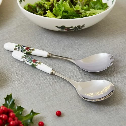 Portmeirion The Holly & The Ivy Salad Servers 6 Portmeirion The Holly & The Ivy Salad Servers - Image 4