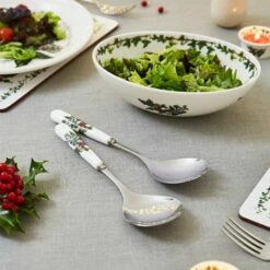 Portmeirion The Holly & The Ivy Salad Servers 13 Portmeirion The Holly & The Ivy Salad Servers -HARTS OF STUR Sales HV1107 The Holly And The Ivy by Portmeirion Salad Servers Pair 5
