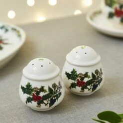 Portmeirion The Holly & The Ivy Salt & Pepper Set -HARTS OF STUR Sales HV50250X The Holly And The Ivy by Portmeirion Salt And Pepper Set 2