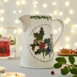Portmeirion The Holly & The Ivy Bella Jug -HARTS OF STUR Sales HV72500 The Holly And The Ivy by Portmeirion Bella Jug 1