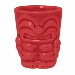 Bar Bespoke Ceramic Tiki Shots 4 Pack -HARTS OF STUR Sales JERTKSG4 Bar Bespoke Ceramic Tiki Shot Glasses New 2 1
